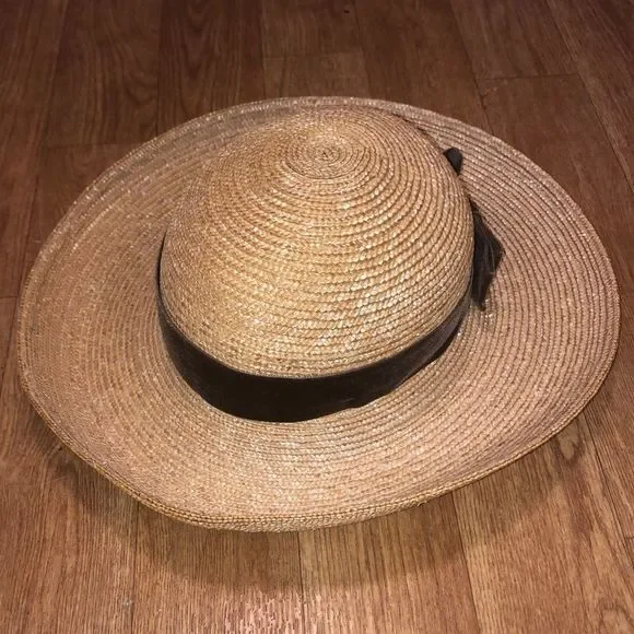 Bloomingdale\'s Woven Straw Sun Hat - Natural and Tan Yellow 5N8A9962_grande.jpg?v=1746112844 main image 2
